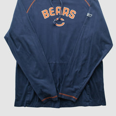 Chicago Bears Reebok 2000s Hooded Pullover Sweatshirt Navy Vintage