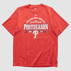 Philadelphia Phillies Majestic 2011 T-shirt - Red - M by Fanatics Real Vintage T-shirts
