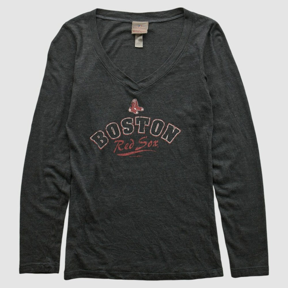 Boston Red Sox Genuine Merchandise 2010s Long Sleeve T-shirt - Charcoal - XXS by Fanatics Real Vintage T-shirts