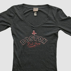 Boston Red Sox Genuine Merchandise 2010s Long Sleeve T-shirt - Charcoal - XXS by Fanatics Real Vintage T-shirts