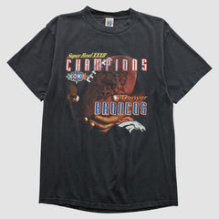 Denver Broncos Logo Athletic 1998 T-shirt Black Vintage