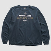 New Orleans Saints Reebok 2010 Long Sleeve T-shirt Navy Vintage