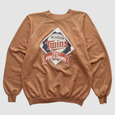 Minnesota Twins Trench 1987 Pullover Sweatshirt - Tan - XS by Fanatics Real Vintage Pullover