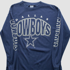 Dallas Cowboys True Fan 90s Long Sleeve T-shirt Navy Vintage