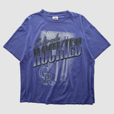 Colorado Rockies League Leader 90s T-shirt - Purple - M by Fanatics Real Vintage T-shirts