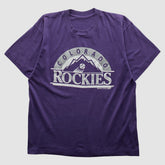 Colorado Rockies 90s T-shirt - Purple - M by Fanatics Real Vintage T-shirts