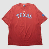 Texas Rangers Majestic 2000s T-shirt - Red - L by Fanatics Real Vintage T-shirts