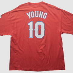 Texas Rangers Majestic 2000s T-shirt - Red - L by Fanatics Real Vintage T-shirts
