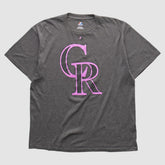 Colorado Rockies Majestic 2010s T-shirt - Dark Heather Gray - M by Fanatics Real Vintage T-shirts