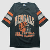 Cincinnati Bengals Logo 7 90s T-shirt Black Vintage