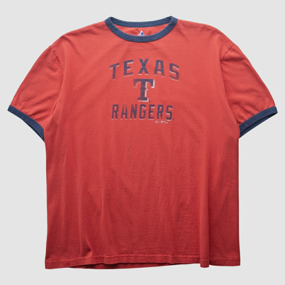 Texas Rangers Majestic 2009 T-shirt - Red - L by Fanatics Real Vintage T-shirts