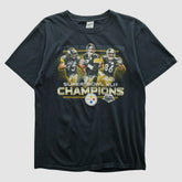 Pittsburgh Steelers Anvil 2009 T-shirt Black Vintage