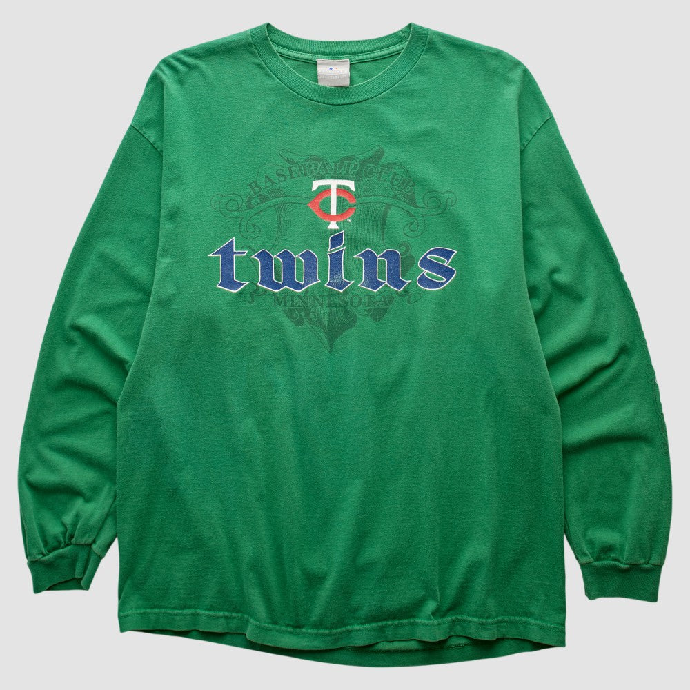 Minnesota Twins Genuine Merchandise 2000s Long Sleeve T-shirt - Green - L by Fanatics Real Vintage T-shirts