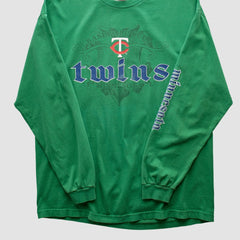 Minnesota Twins Genuine Merchandise 2000s Long Sleeve T-shirt - Green - L by Fanatics Real Vintage T-shirts