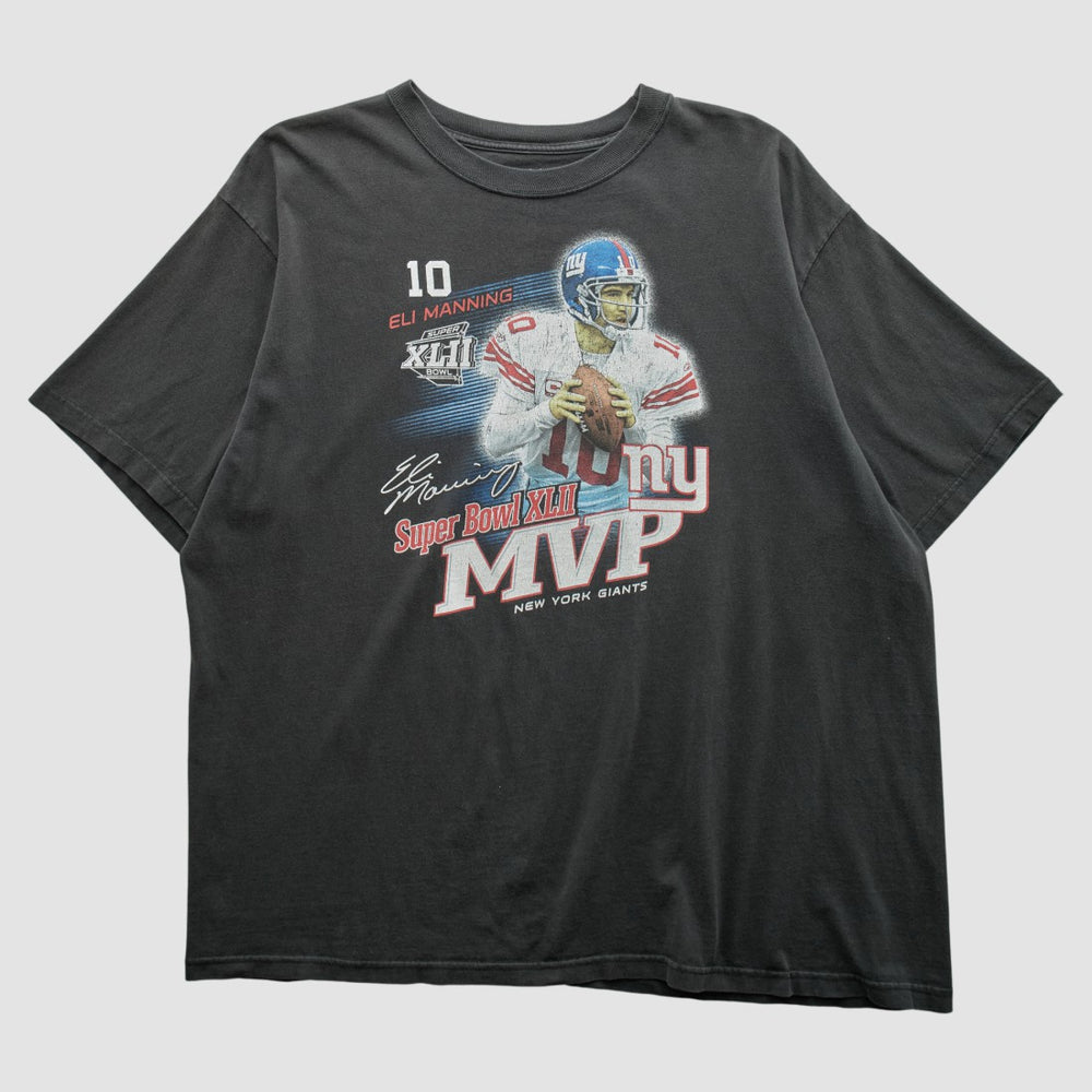 Superbowl XLII MVP Reebok 2008 T-shirt Black Vintage