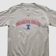 Philadelphia Phillies Majestic 2000s Long Sleeve T-shirt - Heather Gray - S by Fanatics Real Vintage T-shirts