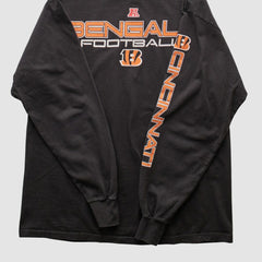 Cincinnati Bengals NFL 2000s Long Sleeve T-shirt Black Vintage