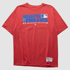 Philadelphia Phillies Majestic 2000s T-shirt - Red - L by Fanatics Real Vintage T-shirts