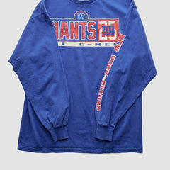 New York Giants NFL 2000s Long Sleeve T-shirt Blue Vintage