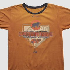 Chicago Cubs Majestic 2005 T-shirt - Orange - S by Fanatics Real Vintage T-shirts