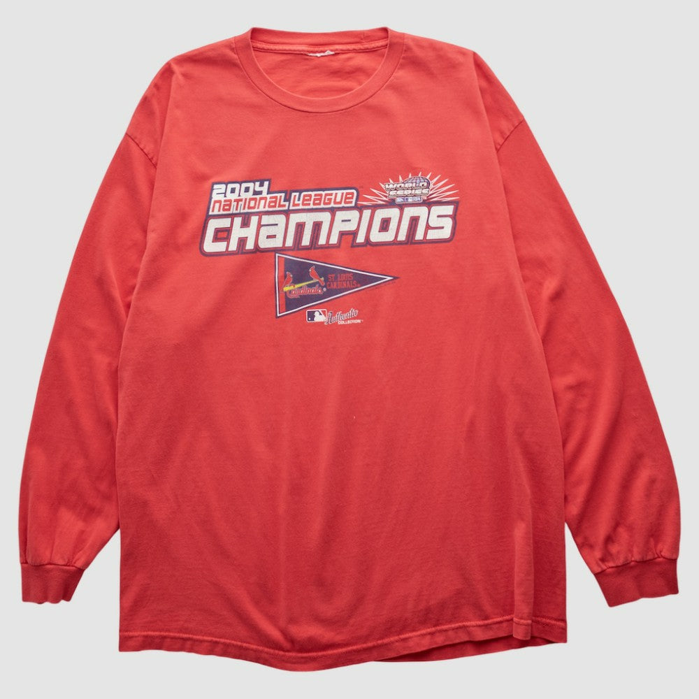 St. Louis Cardinals 2004 Long Sleeve T-shirt - Red - L by Fanatics Real Vintage T-shirts