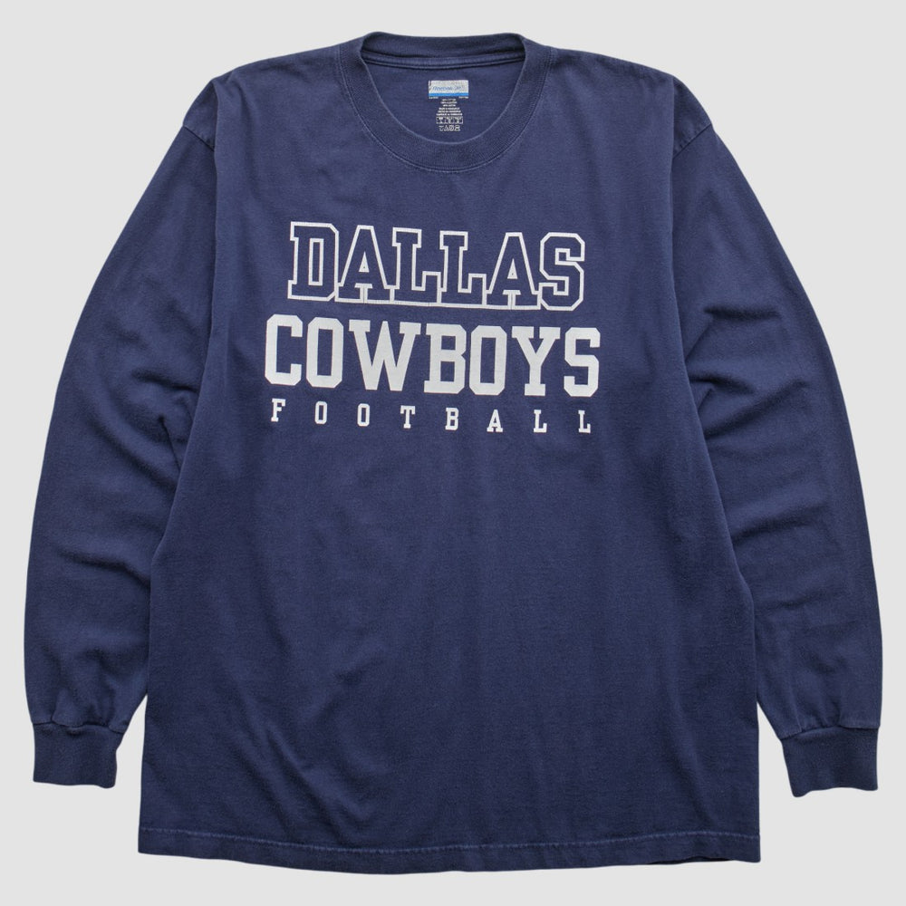 Dallas Cowboys Reebok 2000s Long Sleeve T-shirt Navy Vintage