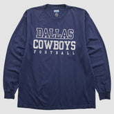 Dallas Cowboys Reebok 2000s Long Sleeve T-shirt Navy Vintage