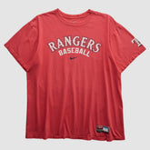 Texas Rangers Nike 2000s T-shirt - Red - L by Fanatics Real Vintage T-shirts