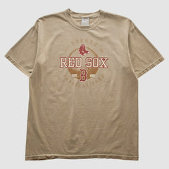 Boston Red Sox Genuine Merchandise 2000s T-shirt - Tan - L by Fanatics Real Vintage T-shirts