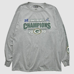 Green Bay Packers NFL 2010 Long Sleeve T-shirt Heather Gray Vintage