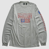 Philadelphia Phillies Gear For Sports 2000s Long Sleeve T-shirt - Heather Gray - S by Fanatics Real Vintage T-shirts