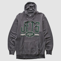 New York Jets NFL 2010s Hooded Pullover Sweatshirt Dark Heather Gray Vintage