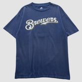 Milwaukee Brewers Majestic 2000s T-shirt - Navy - S by Fanatics Real Vintage T-shirts