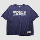 Tampa Bay Rays Majestic 2000s T-shirt - Navy - 3XL by Fanatics Real Vintage T-shirts