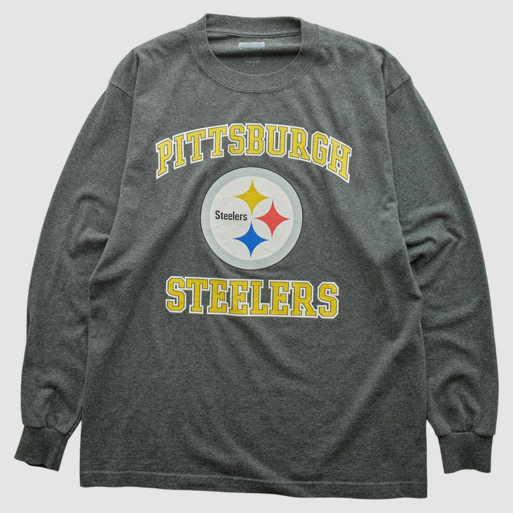 Pittsburgh Steelers 2000s Long Sleeve T-shirt Dark Heather Gray Vintage