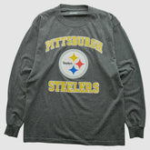 Pittsburgh Steelers 2000s Long Sleeve T-shirt Dark Heather Gray Vintage