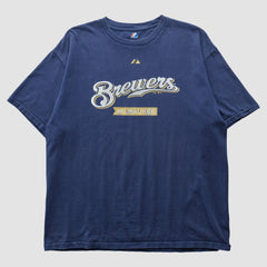 Milwaukee Brewers Majestic 2010 T-shirt - Navy - XL by Fanatics Real Vintage T-shirts