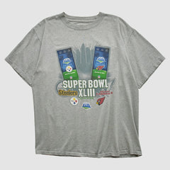 NFL Super Bowl XLIII NFL 2009 T-shirt Heather Gray Vintage