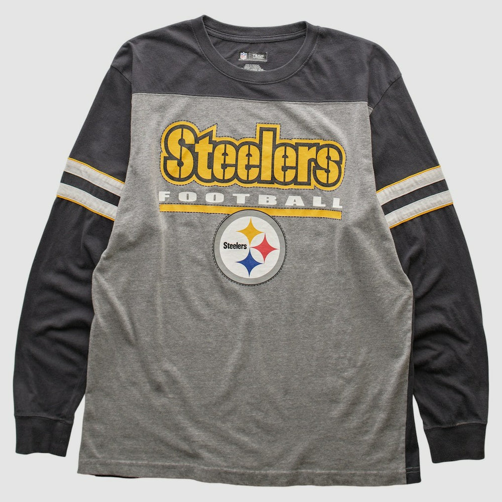 Pittsburgh Steelers NFL 2010s Long Sleeve T-shirt Heather Gray Vintage