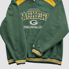 Green Bay Packers NFL 2000s Hooded Pullover Sweatshirt Green Vintage