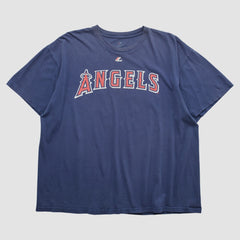 Los Angeles Angels Majestic 2000s T-shirt - Navy - L by Fanatics Real Vintage T-shirts