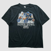 Superbowl XLII Anvil 2008 T-shirt Black Vintage