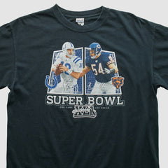 Superbowl XLII Anvil 2008 T-shirt Black Vintage