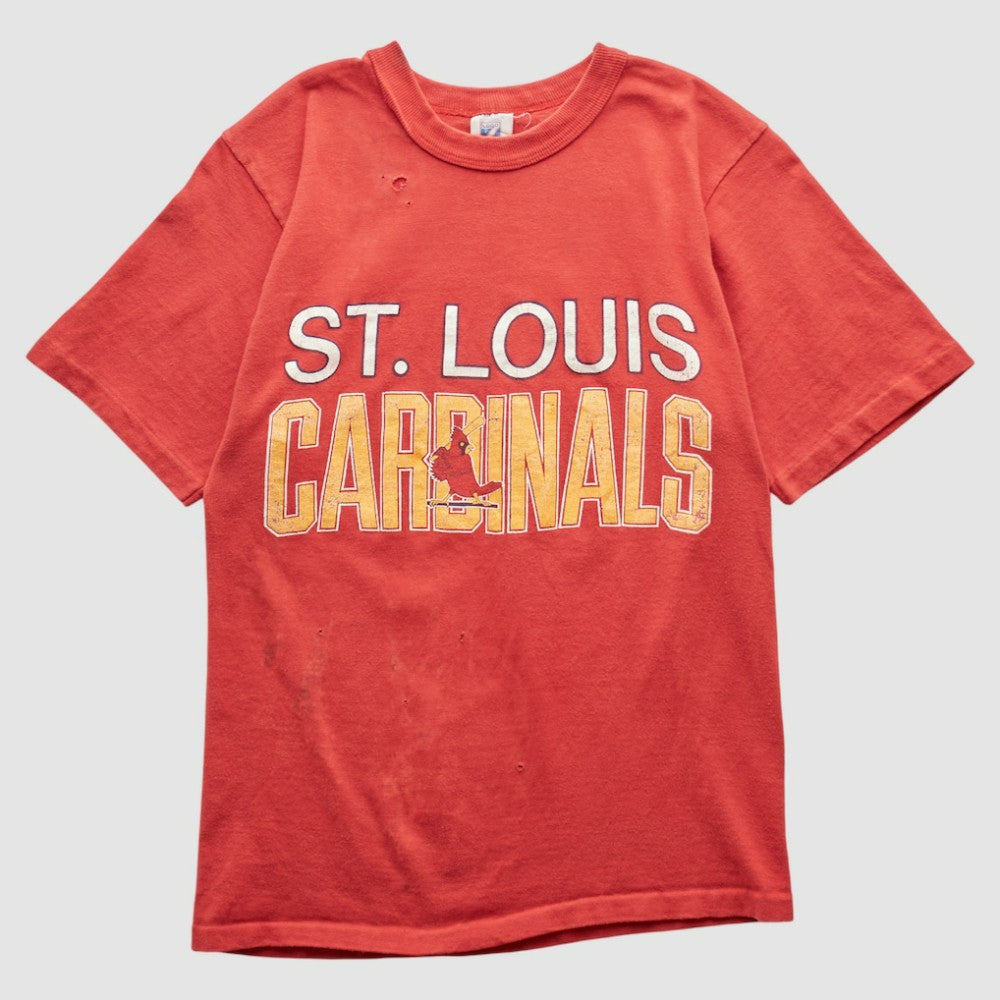 St. Louis Cardinals Logo 7 90s T-shirt - Red - S by Fanatics Real Vintage T-shirts