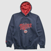 Minnesota Twins Majestic 2000s Hooded Pullover Sweatshirt - Navy - XXS by Fanatics Real Vintage Pullover