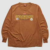 Pittsburgh Steelers NFL 2006 Long Sleeve T-shirt Brown Vintage