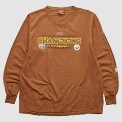 Pittsburgh Steelers NFL 2006 Long Sleeve T-shirt Brown Vintage