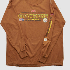Pittsburgh Steelers NFL 2006 Long Sleeve T-shirt Brown Vintage