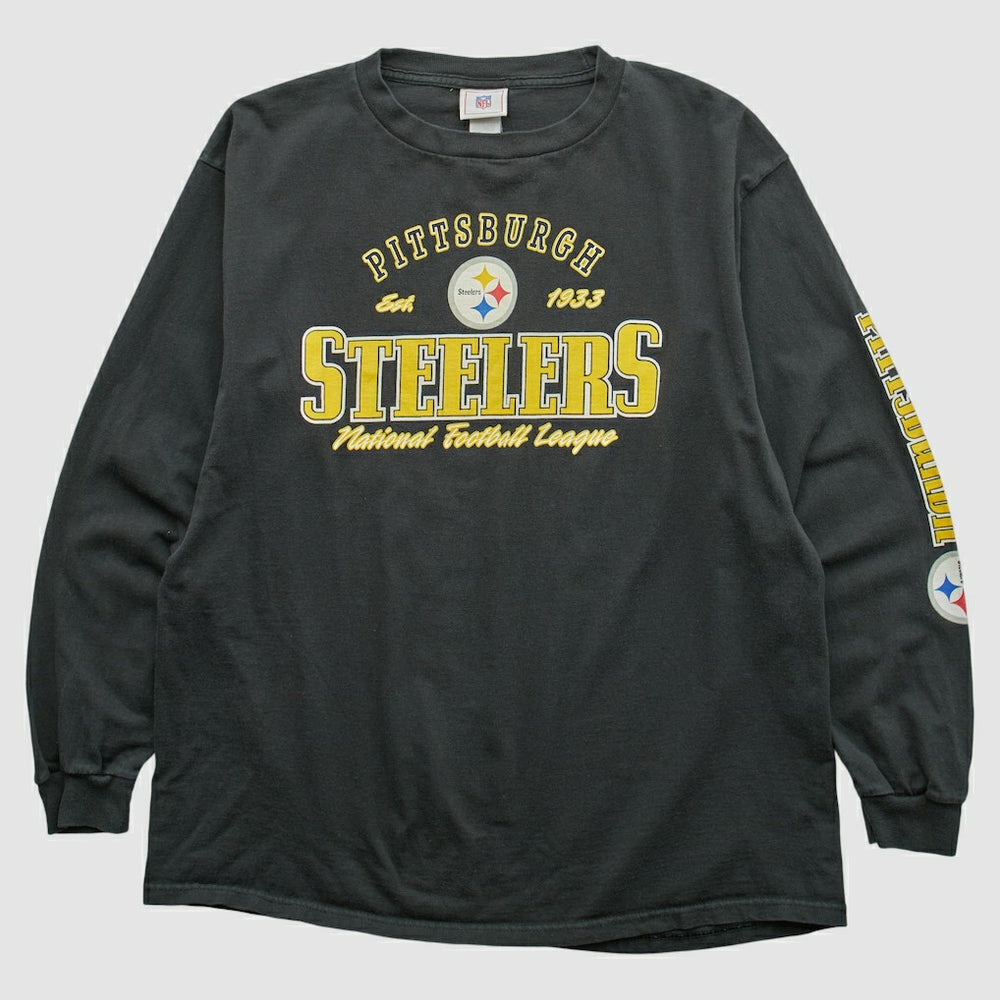 Pittsburgh Steelers NFL 2000s Long Sleeve T-shirt Black Vintage