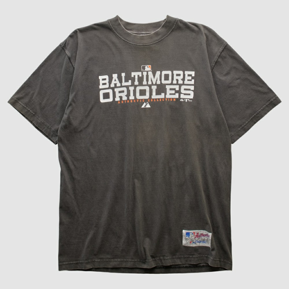 Baltimore Orioles Majestic 2000s T-shirt - Charcoal - M by Fanatics Real Vintage T-shirts